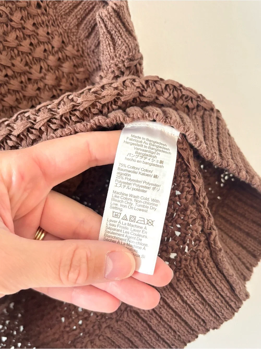 J. Crew NWT Basket-Stitch Sweater-Tank Top Sleeveless Cropped Boxy Brown